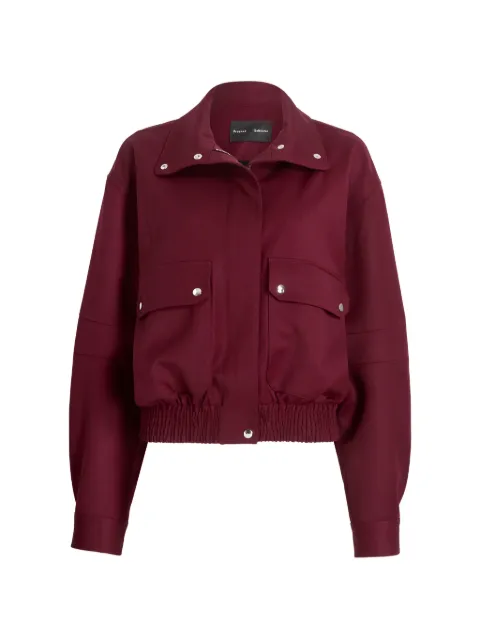 Proenza Schouler elasticated-hem flap-pocket jacket Red R2632001AW177