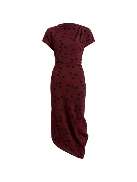 Proenza Schouler Ren dress in printed dot stretch viscose Brown R2633020BYP263