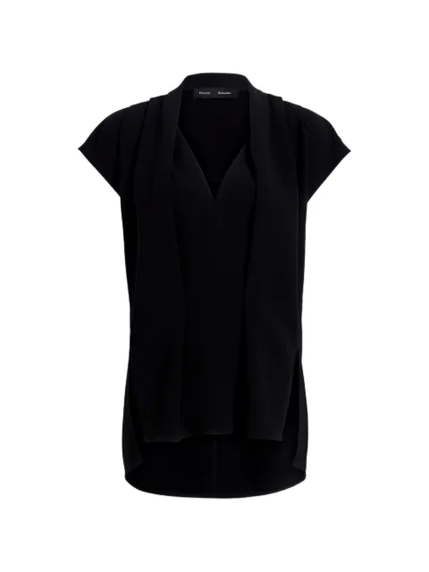 Proenza Schouler Ranli top in matte double crepe Black R2634019BY116