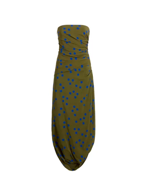 Proenza Schouler Nayara dress in printed dot stretch viscose Green R2633019BYP263