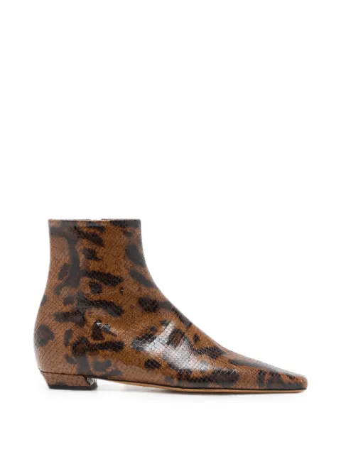 Proenza Schouler Trap flat ankle boots In embossed-python Brown SH253069G006FR