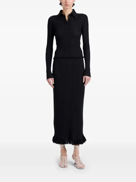 Proenza Schouler Monet skirt in fine bobble knit Black R2637378KC163