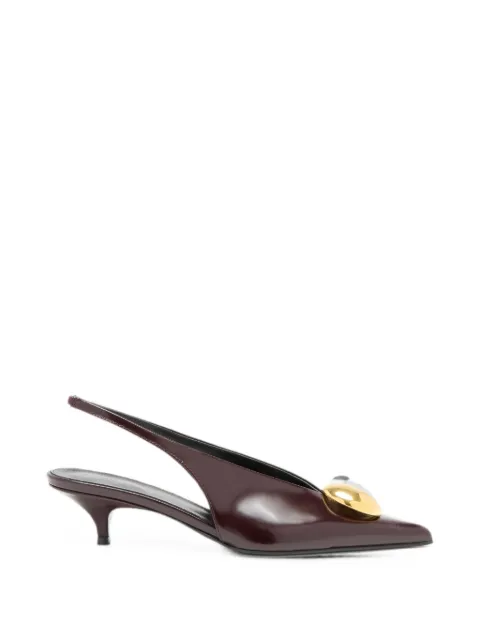 Proenza Schouler Dome Slash slingbacks in polished calf Red SH254087BC001WC