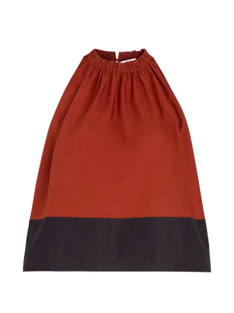 Proenza Schouler White Label Esme top in poplin Brown WL2634663SC091