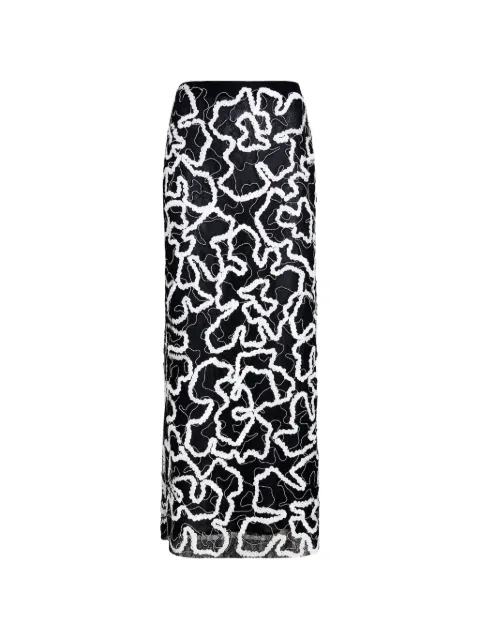Proenza Schouler Maite skirt in sequin embroidery lace Black R2635010EM211
