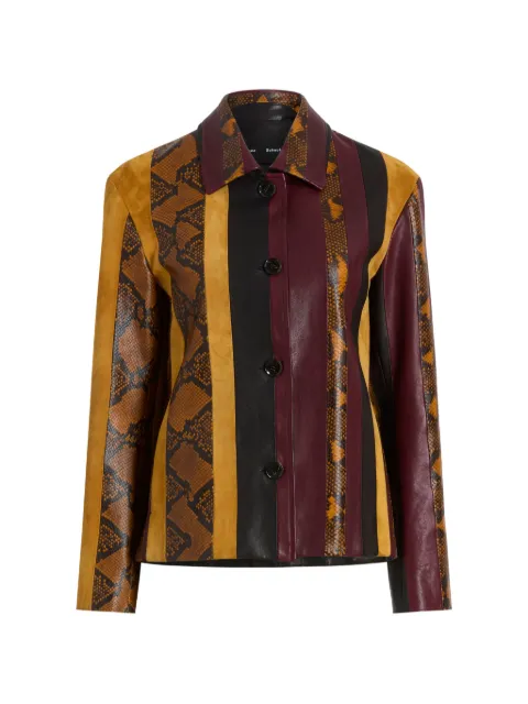 Proenza Schouler Sirine jacket in pieced leather Yellow R2632000LR289