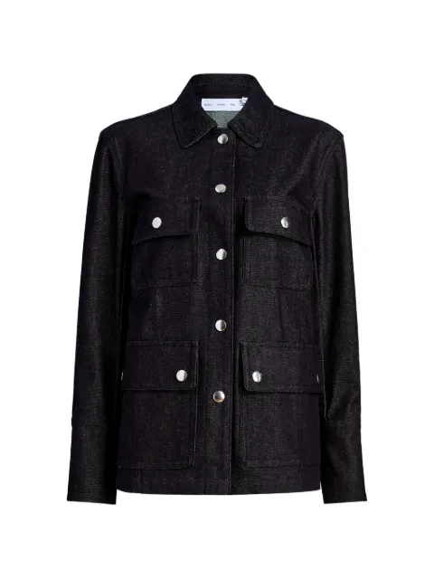 Proenza Schouler White Label Stella jacket in stretch twill Blue WL2632122DC055