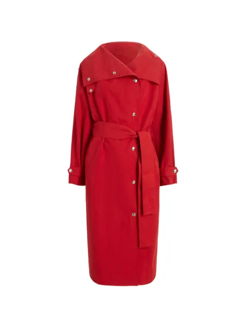 Proenza Schouler White Label Corey trench in washed cotton Red WL2631148AY221S