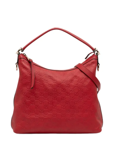 Gucci Pre-Owned 2016-2026 Small Guccissima Miss GG Hobo satchel Red 7BD5BYFPQVSN5MJ3