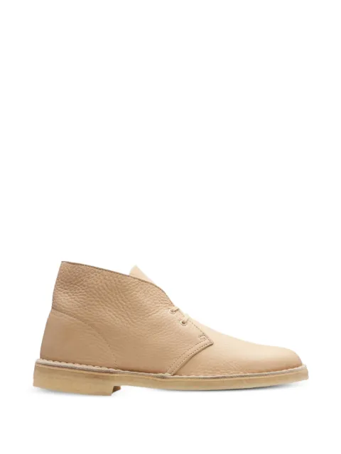 Clarks Originals Originals Desert pebble-grain leather boots Neutrals 44809OFFWHITELEATHER