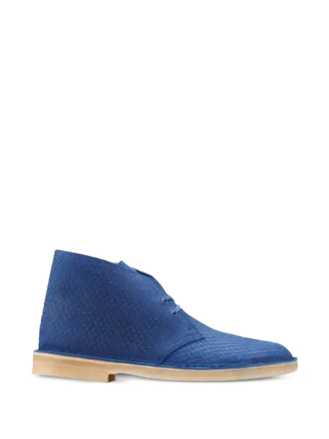 Clarks Originals snake-effect leather desert boots Blue 06709BLUESNAKE