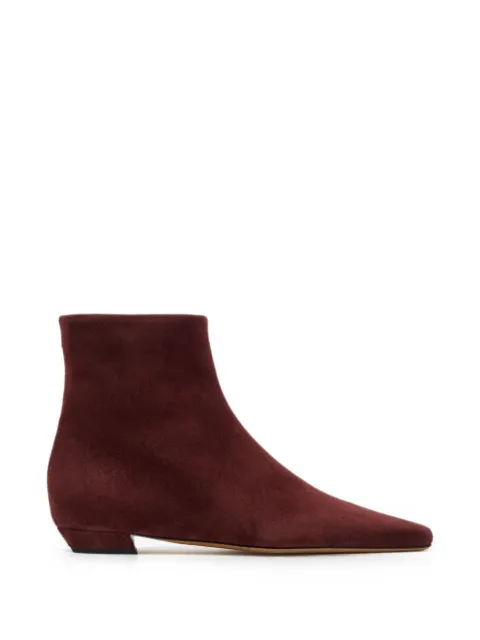 Proenza Schouler Trap flat ankle boots in kid suede Red SH253069G005FC