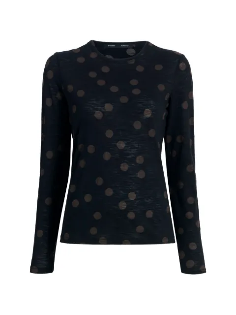 Proenza Schouler Mia top in polka-dot jersey Black R2634021JCP25