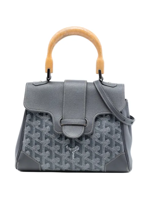 Goyard Pre-Owned 2019 Mini Goyardine Saigon Souple satchel Grey 8PIBAVUNXB38KHCY