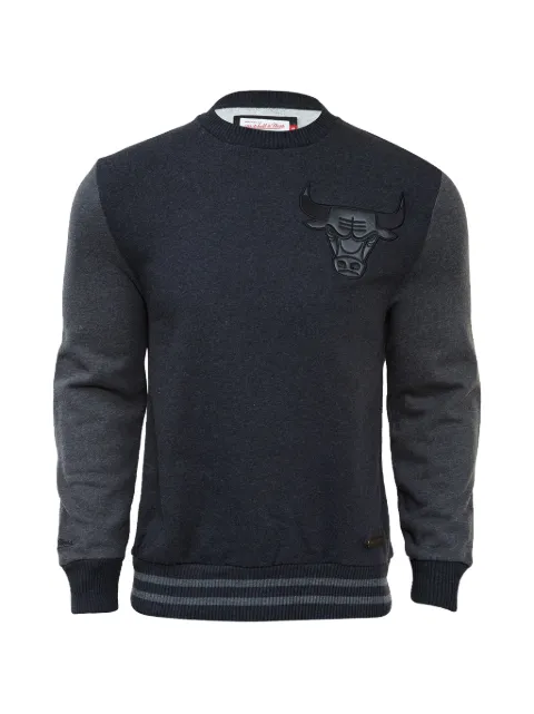Mitchell & Ness Chicago Bulls leather-trim sweatshirt Grey 479FABLACK