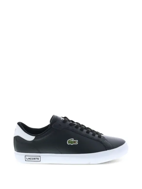 Lacoste Powercourt lace-up leather sneakers Black 40SMA0060312