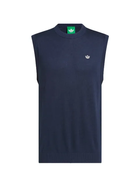 adidas logo-embroidered vest Blue KB8582