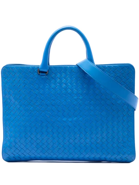 Bottega Veneta Pre-Owned 2012-2026 Nappa Intrecciato Briefcase business bag Blue 6HMSTK4D60T30PYO