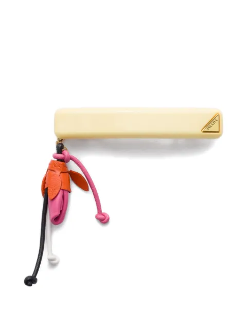 Prada acrylic glass and metal hair clip Neutrals 1IF3312G51