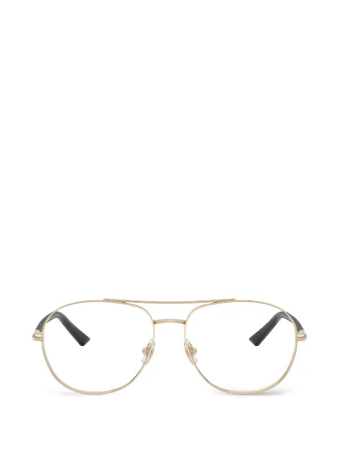 Jimmy Choo Eyewear pilot-frame double-bridge glasses Gold JC20213006