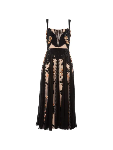 Temperley London Gilded sequin-embellished midi dress Black 26UGIL55101