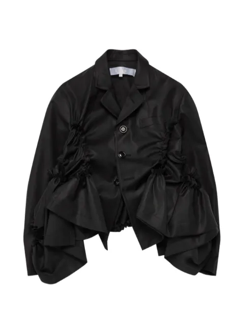 Comme des Garçons TAO ruffled-trim jacket Black TQJ001