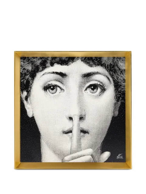 Fornasetti Silenzio decorative frame Black C48X334