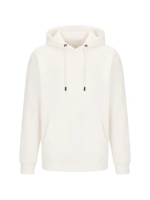 GUESS USA logo-embossed pouch-pocket hoodie White Z4YQ12K9V31