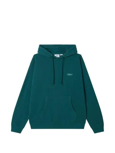 Obey graphic-print hoodie Green 118224299