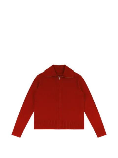 ENTIRE STUDIOS long-sleeved zip-up cardigan Red ESSS26JA01280