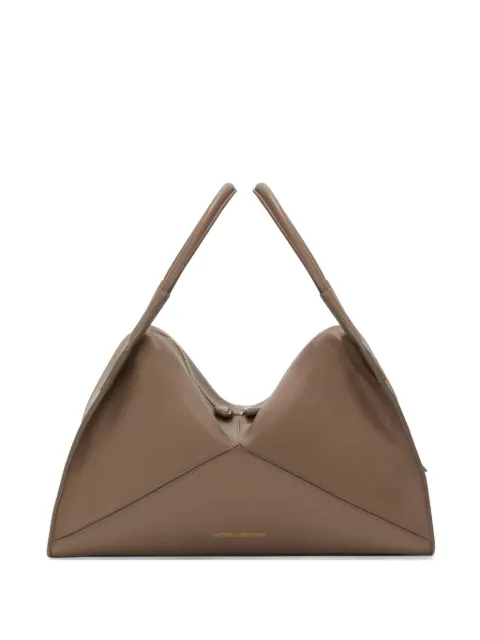 Victoria Beckham Plié leather shoulder bag Brown B126AAC007198A