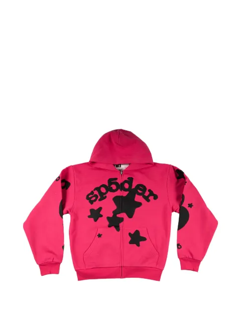 SP5DER Beluga zip-up hoodie Pink SP5DER412
