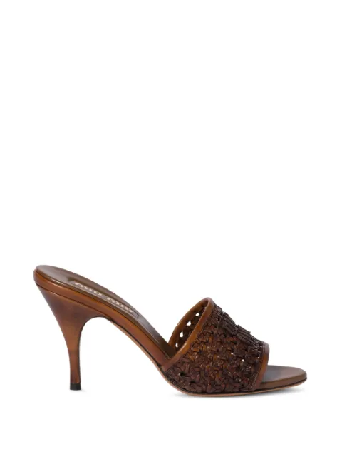 Miu Miu woven leather sandals Brown 5XX681F0853ZN7