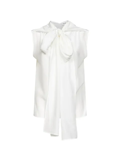 Parah pussy-bow sleeveless blouse White D311700SWEET26002