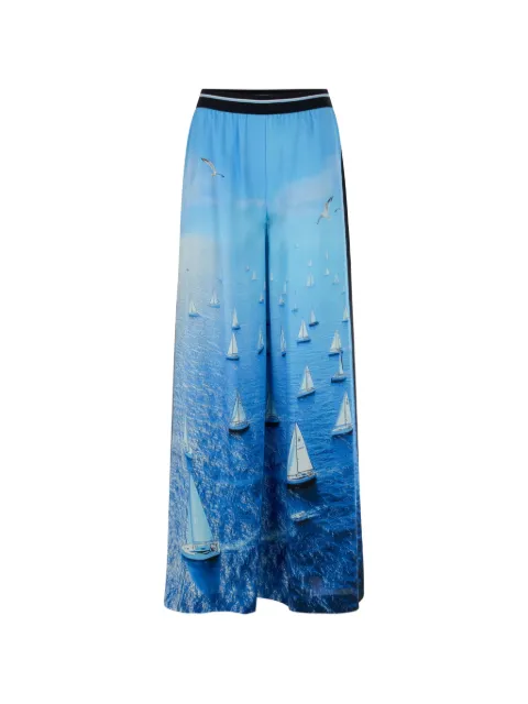 MARCCAIN Willmar wide-leg trousers Blue AS8149W44