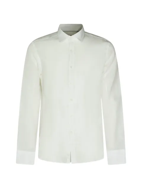Canali spread-collar linen shirt White CSLX077GL03099
