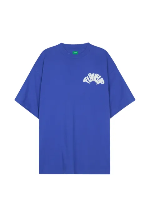 FLÂNEUR logo-print cotton T-shirt Blue FTSH107