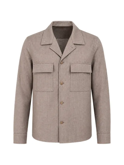 Briglia 1949 button-up pocket-detail jacket Neutrals JOHN300119NONDEFINITO