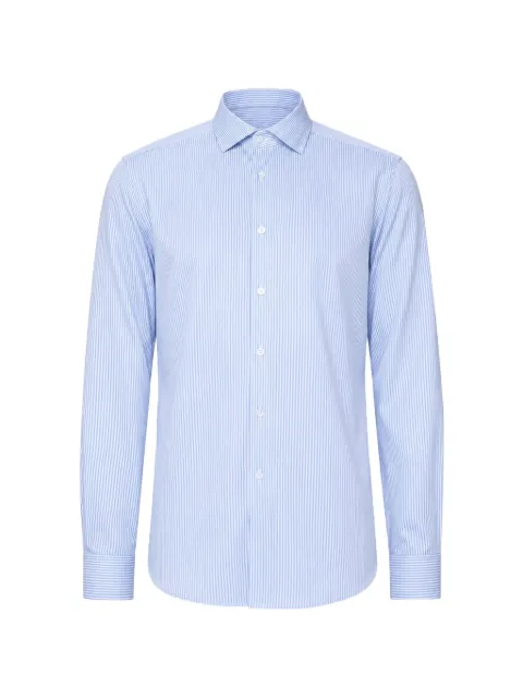 Corneliani striped long-sleeve shirt White 27P1782711465006