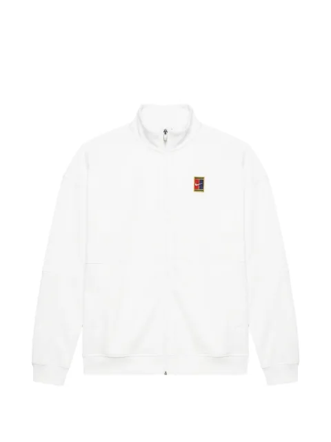 Nike Heritage logo-patch zip-up sweater White FZ6925