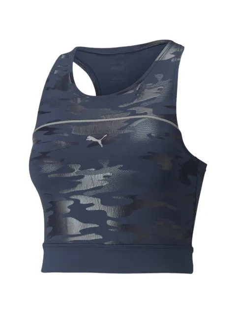 PUMA Run High camouflage-print crop top Blue 52106666