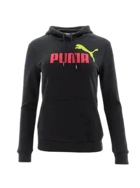 PUMA Essentials logo-print hoodie Black 84686051