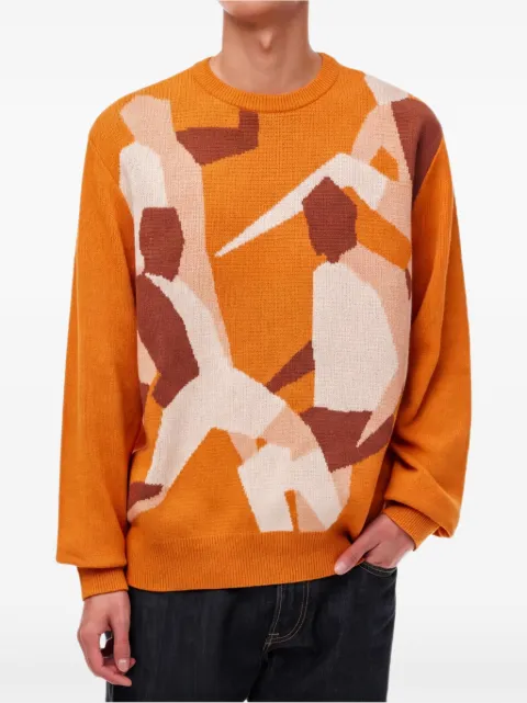PUMA Players Lounge intarsia-knit sweater Orange 53580466