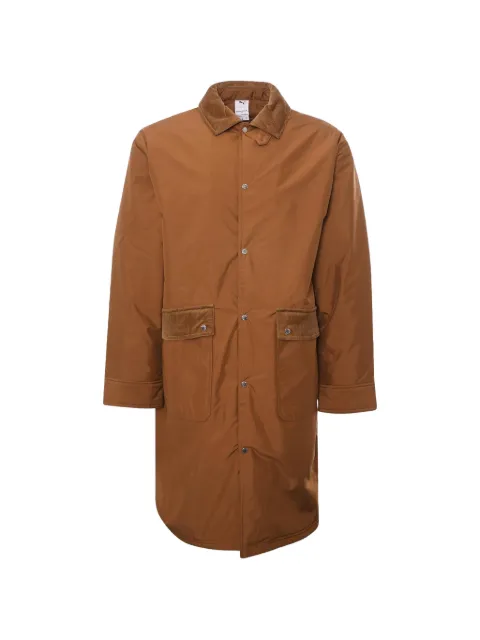 PUMA x Maison Kitsuné corduroy-collar trench coat Brown 53230643