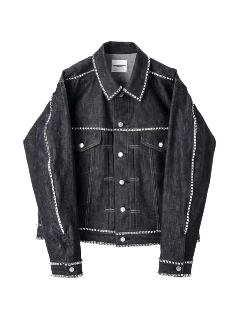 Takahiromiyashita The Soloist Racker stud-embellished denim jacket Blue SJ0017ASS25