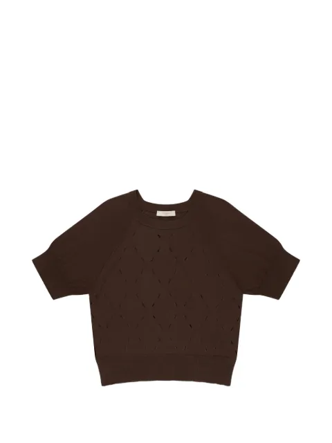 slowear diamond-pattern cotton sweater Brown 850344