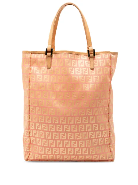 Fendi Pre-Owned 2010-2026 Zucchino Canvas Vertical tote bag Pink QZDHU23CYCS8YHZT