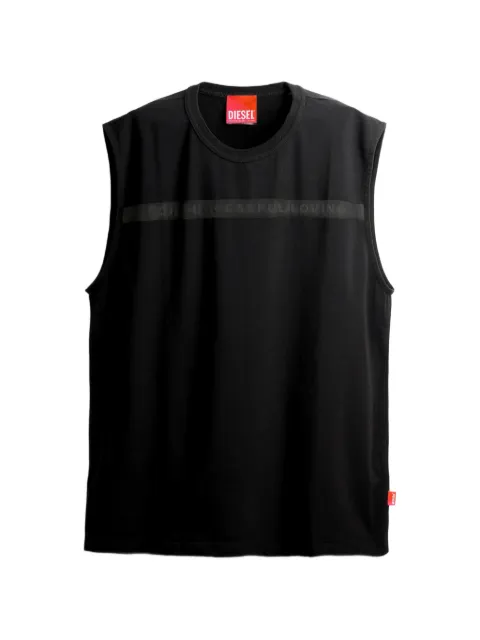 Diesel x Tinder slogan-print sleeveless T-shirt Black P018040SPDX