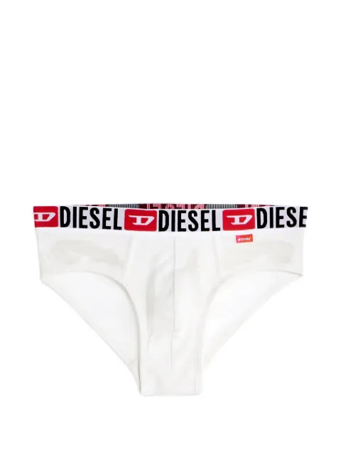 Diesel x Tinder logo-waistband burnout-effect briefs White P015850DGBY