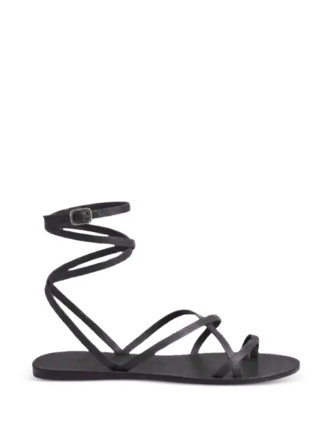 Manebi x Alex Rivière Studio Valentina ankle-tie flat sandals Black M49Y0